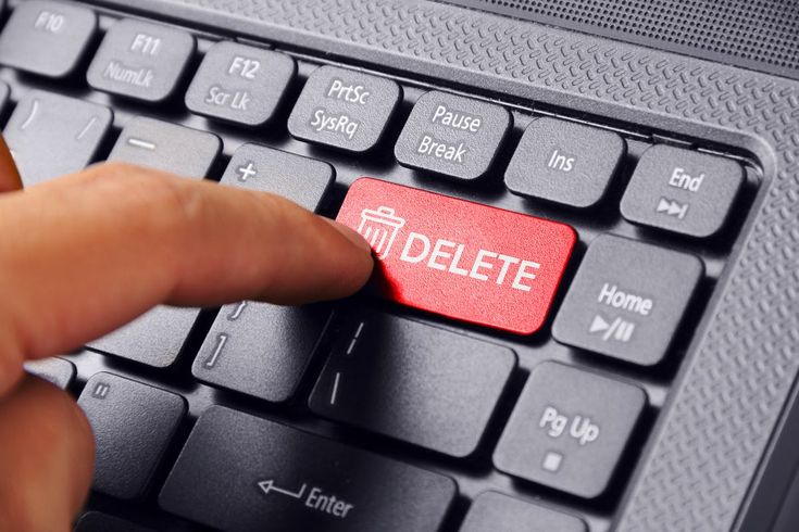 image décrivant une action de suppression sur clavier
