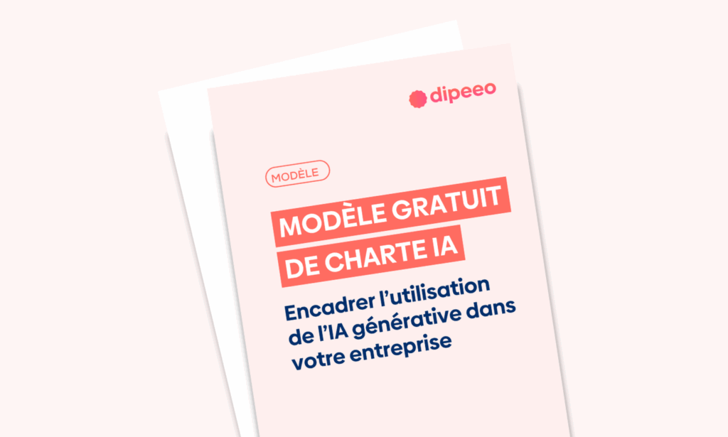 Couverture du modèle gratuit de charte IA de Dipeeo pour encadrer l’usage de l’intelligence artificielle générative en entreprise